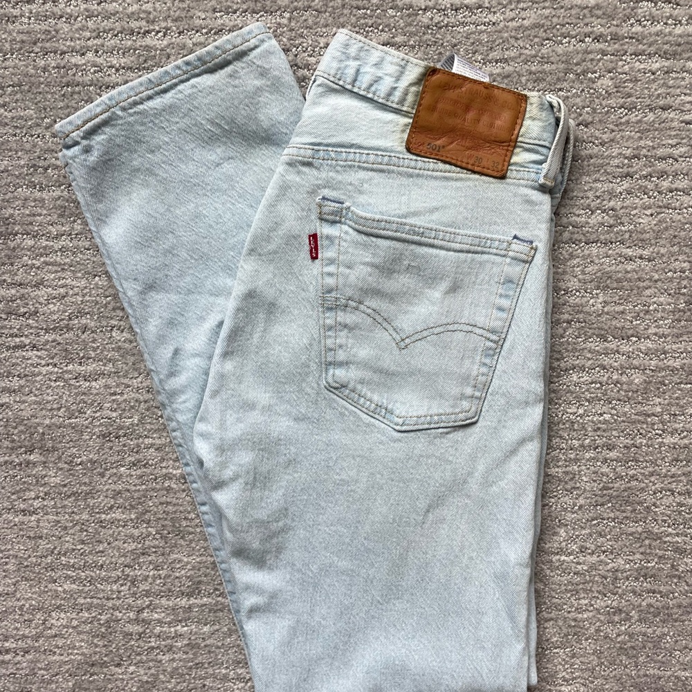 Levi's Light Blue Men's Button Fly Straight Leg Jeans